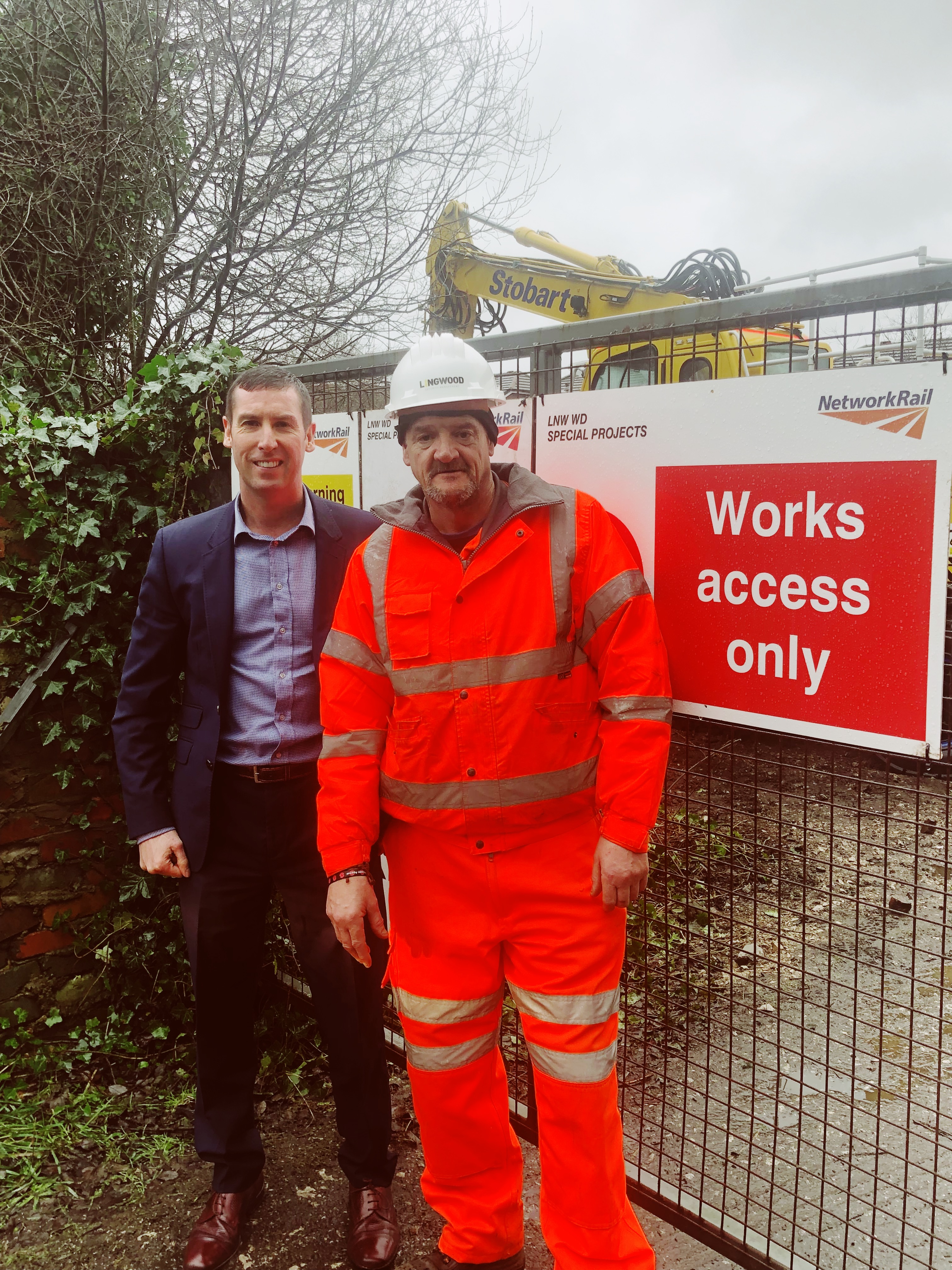 Alan Lingwood carrying out a site visit on a Network Rail project