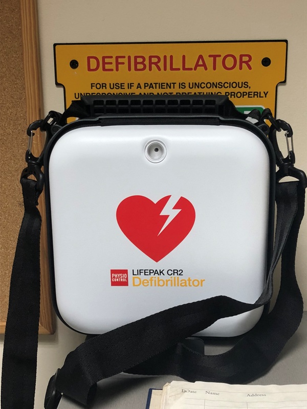 Defibrillator at Lingwood Security Management