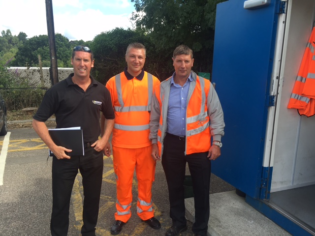 Adrian Ianuc (middle) with directors Alan Jnr (left) and Alan Snr (right)